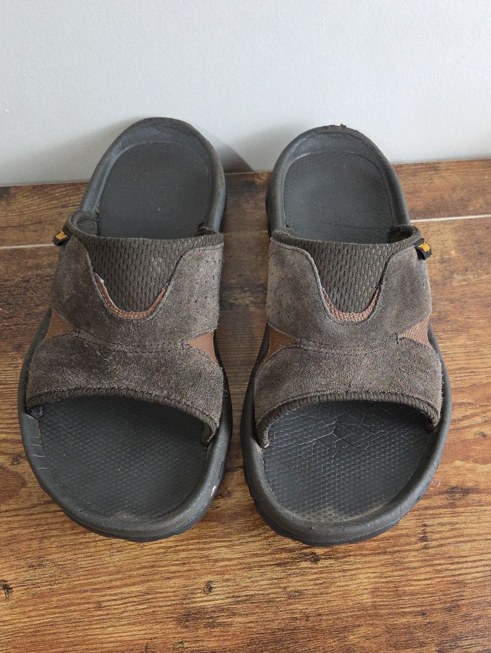 Teva Men's Katavi 2 Slide Sandals Brown Suede Sz 8 Slip-On Boho Leisure Casual